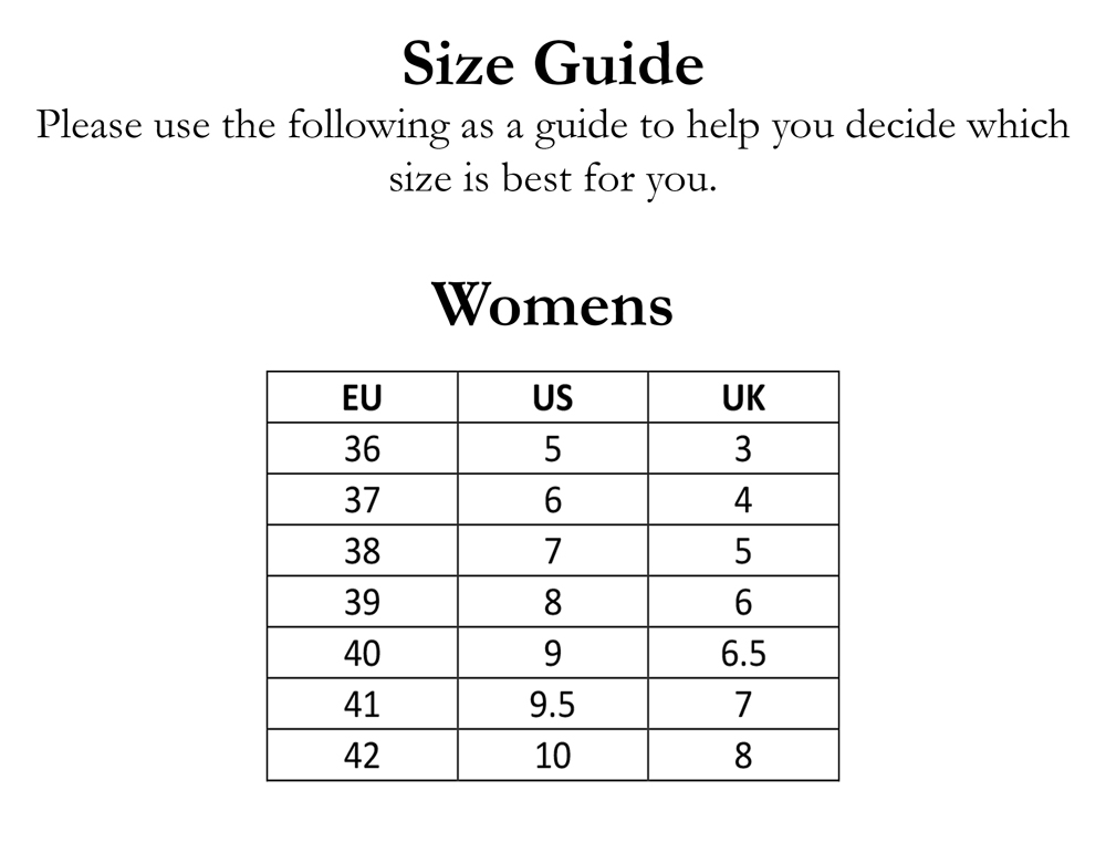 Josef Seibel Size Chart